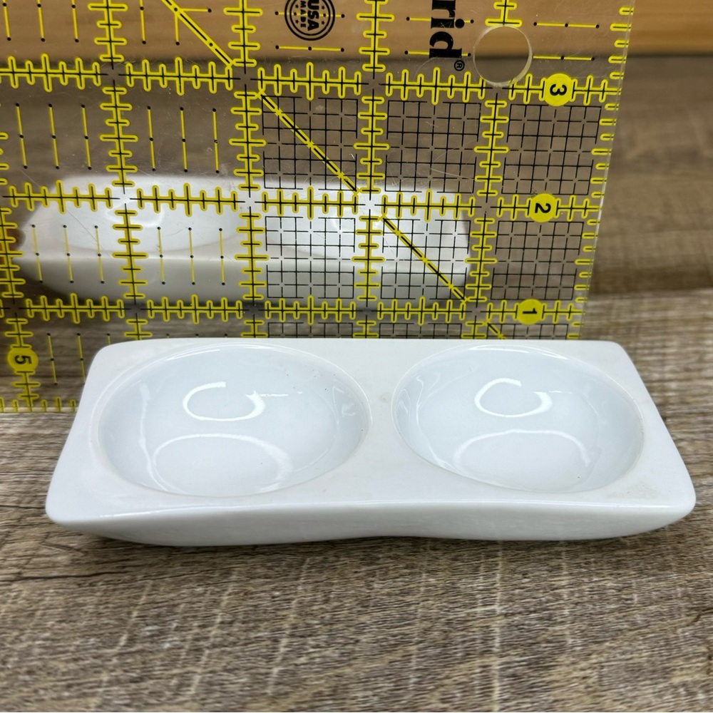 Dip Sauce Dish 2 Sided Set Of 2 multiple available great for soy sauce and dips - Picture 5 of 8